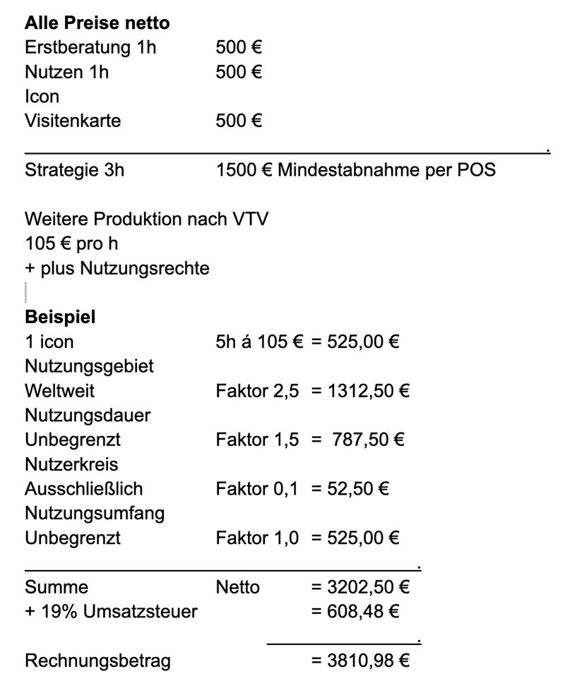 Preisliste texxturum.